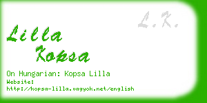lilla kopsa business card